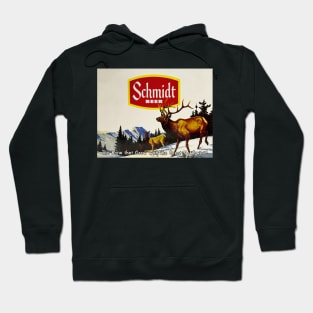 Schmidt Beer Deer Hunting Vintage Retro Buck Hoodie